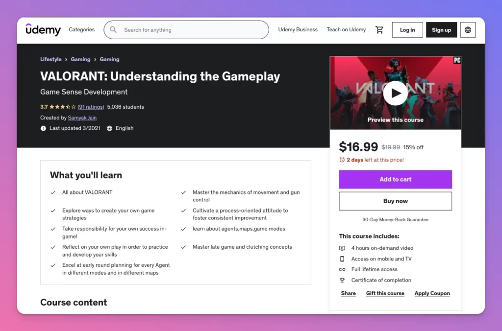 We recommend creating tutorials on any platforms like Udemy as the way to make money playing video games