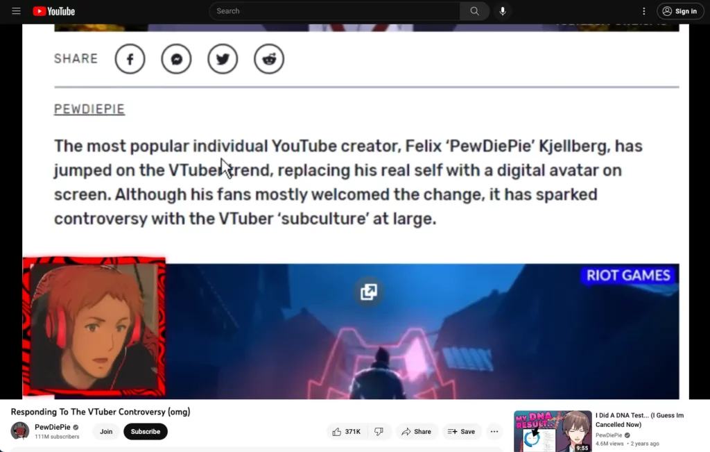 Pewdiepie Is Also Trying To Be A Vtuber