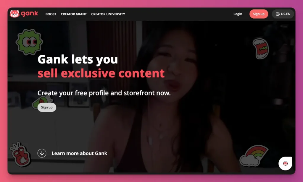 You can earn more from your content with Gank by offering services to your fans
