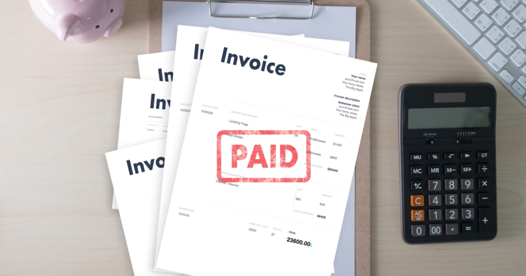 Keep a record of your content creator invoices to track your cashflow