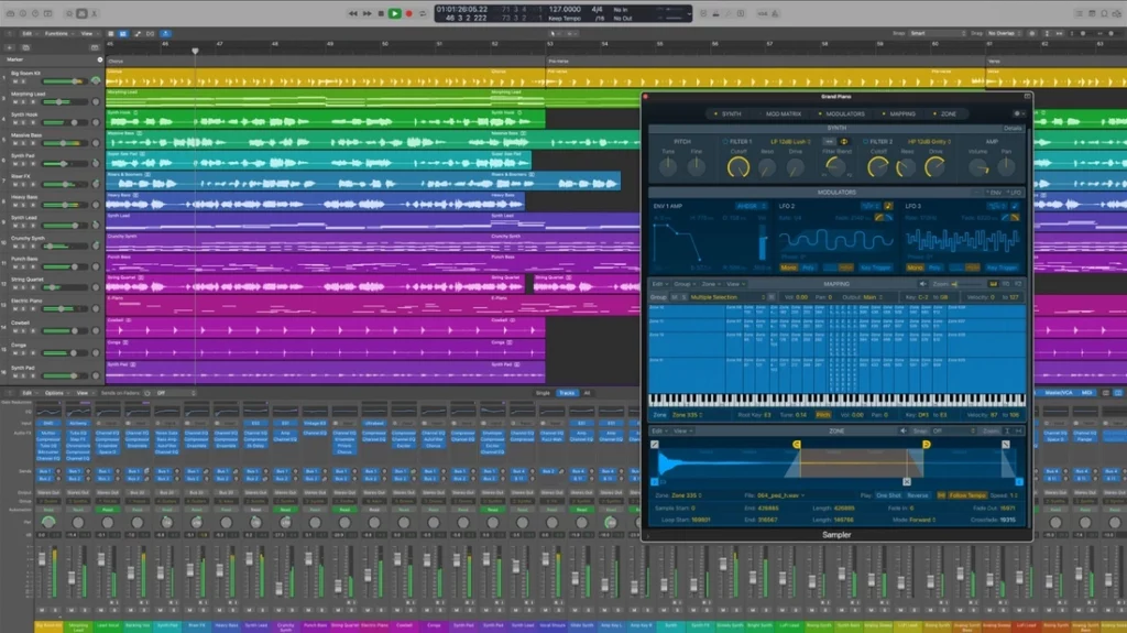 Logic Pro as one of best podcast software, is a professional audio recording and editing software by apple