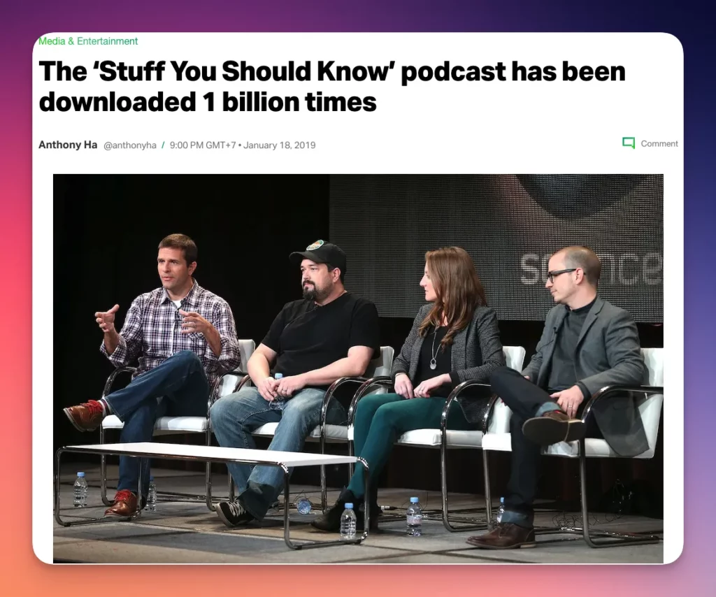Random topics like Stuff You Should Know is one of the best podcast topic ideas