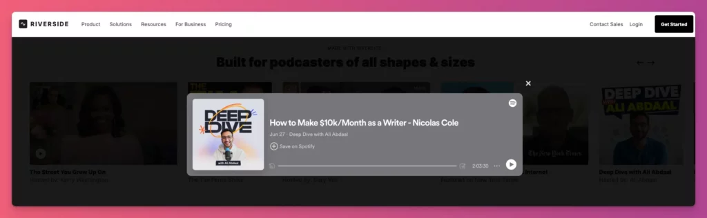 RiversideFM is trusted by top content creator to be their podcast recording software