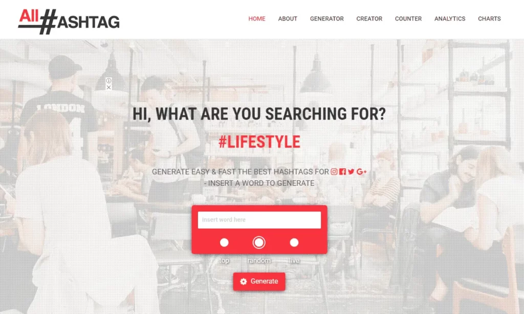 Allhashtag is a tool to help content creators on social media