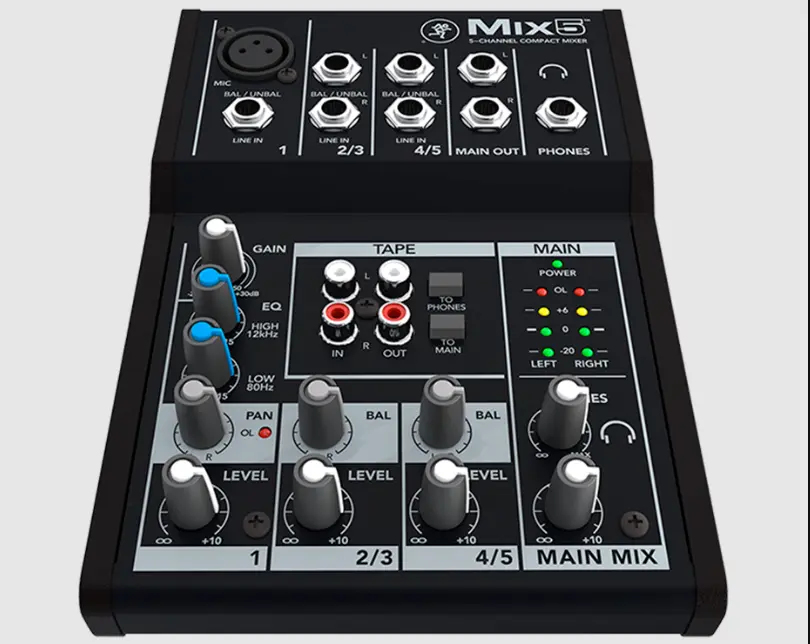 Mackie Mix5, an audio mixer for streaming