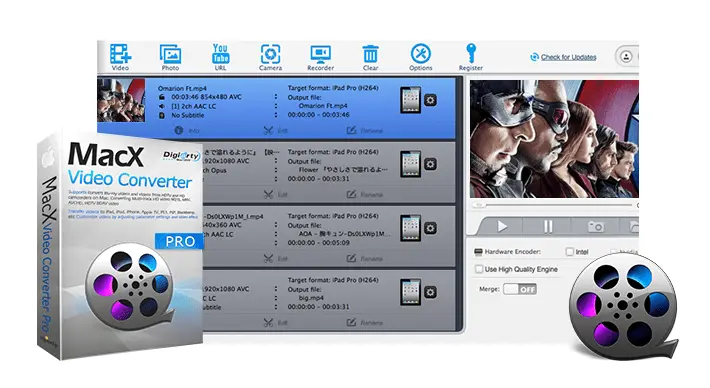 MacX Video Converter Pro is a premium video encoder