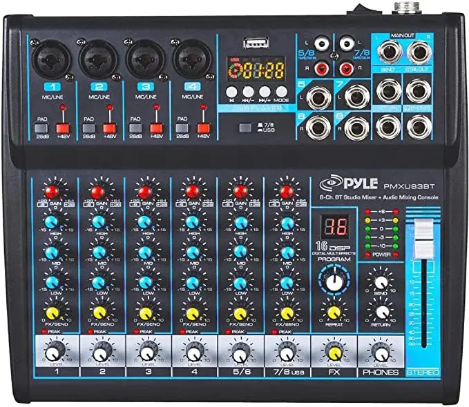 Pyle PMXU83BT, an audio mixer for streaming