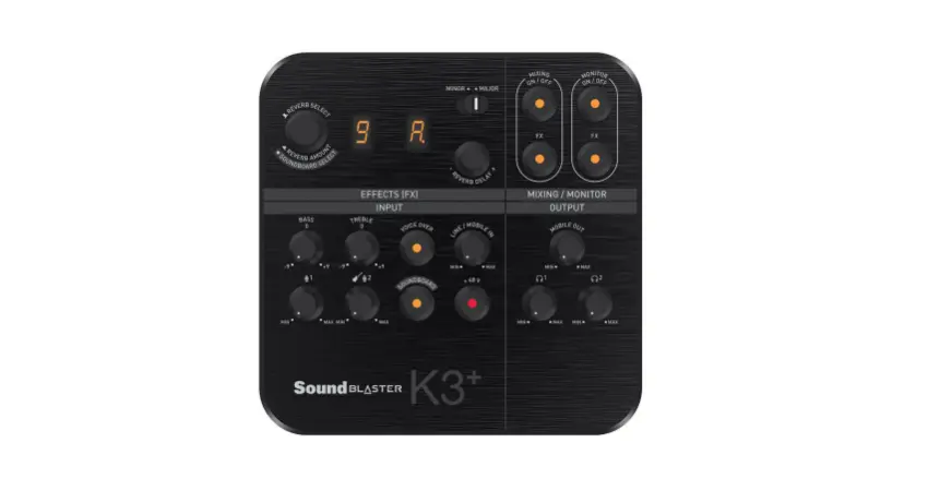 Creative Soundblaster K3+, one of the best audio mixers