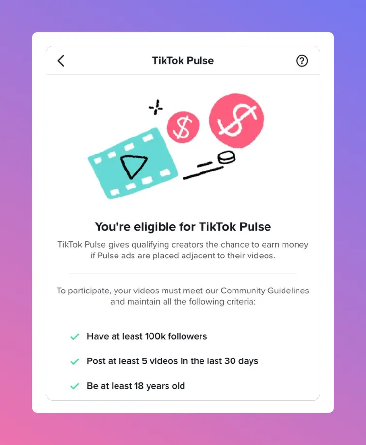 Does TikTok pay you? Yes, the TikTok Pulse program even offer 50% split of the ad revenue