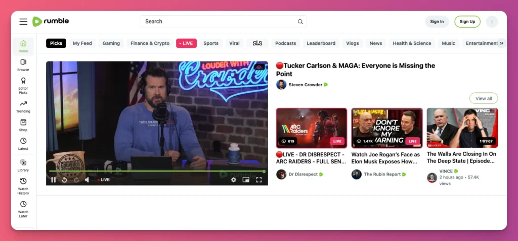 One of the unique VOD platforms that offers revenue sharing from ads up to 60 percent