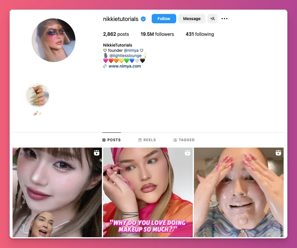 Nikkie is one of the Instagram influencers with more than 19 million followers