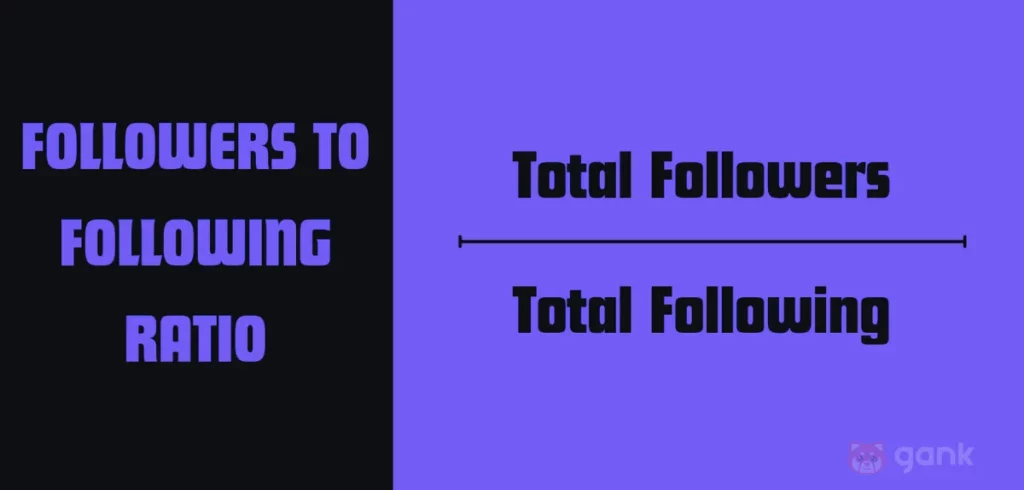Followers vs following Instagram ratio