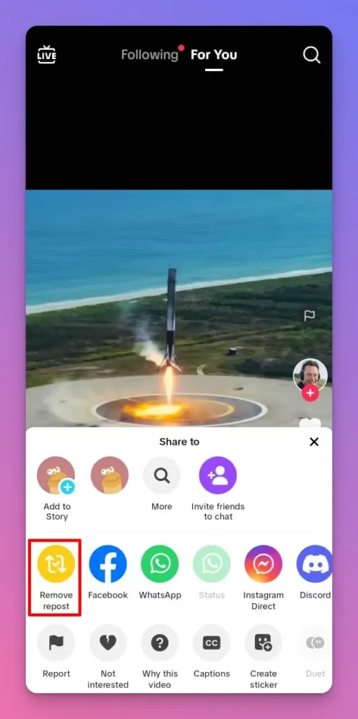 How to unrepost on TikTok