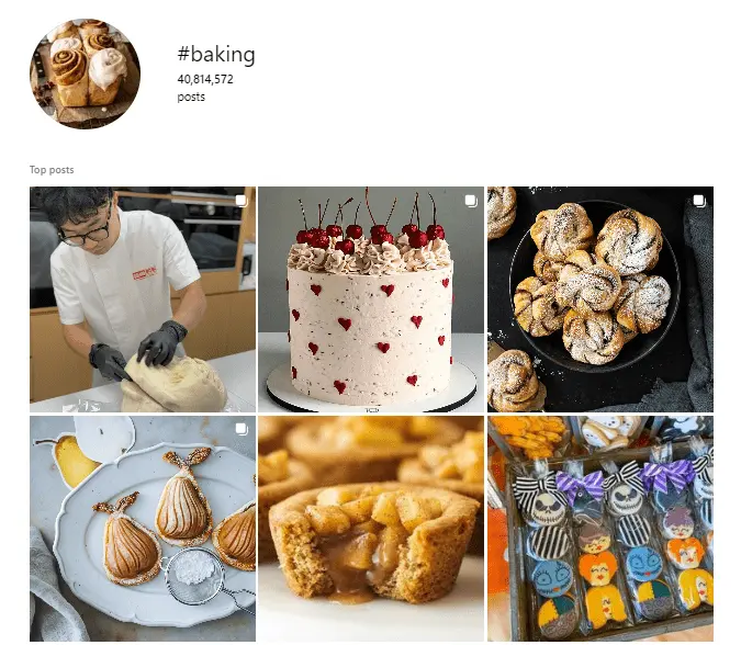 an example of baked food hashtag