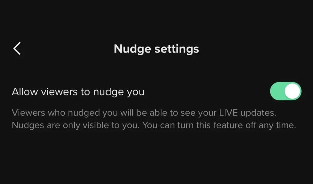 nudge settings