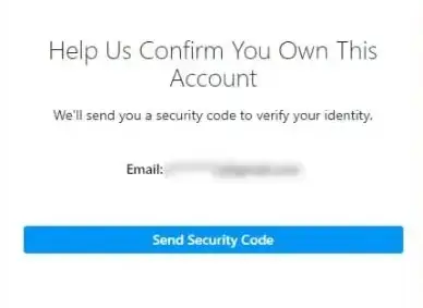 meminta kode keamanan Instagram