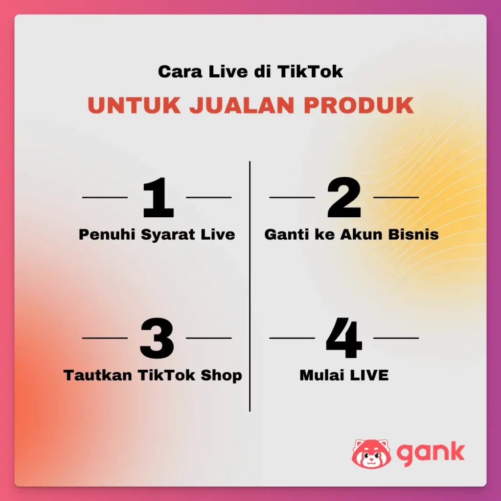 Cara live di TikTok untuk jualan produk content creator