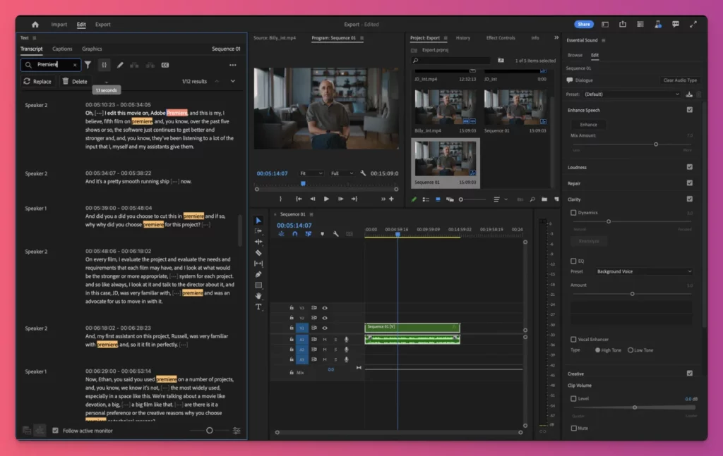 Aplikasi edit video bernama Adobe Premiere Pro
