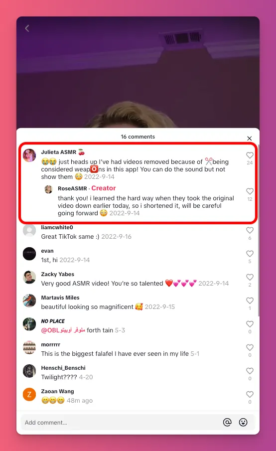 How to make a video go viral on TikTok? Build a community. Don't hesitate to interact with others content