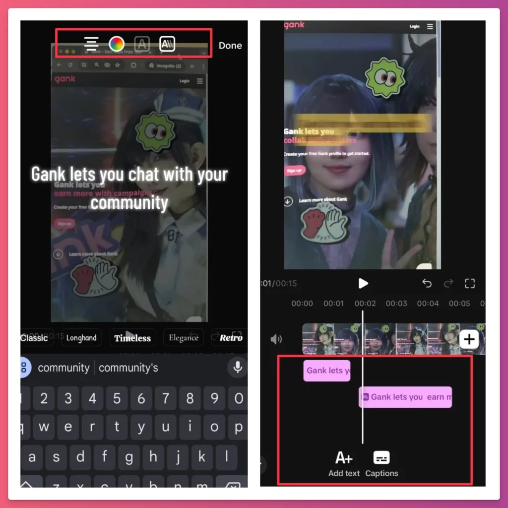 How to get captions on TikTok with creative approach? Use the manual method