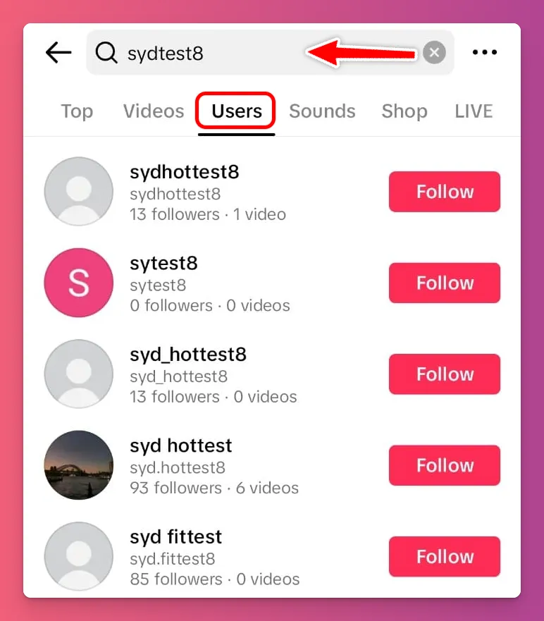 How to know if someone blocked you on TikTok? Search their names