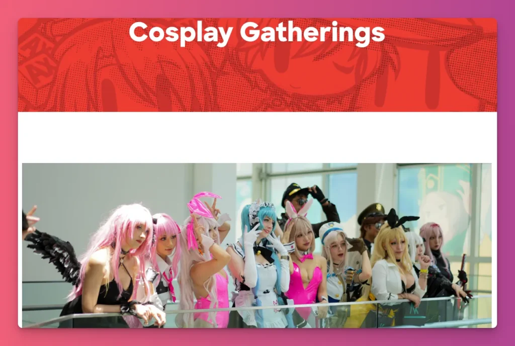 You can make friend with other cosplayers in the anime con