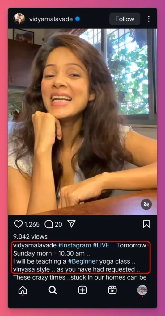 One of the tips for Instagram live is Promote your Live sessions