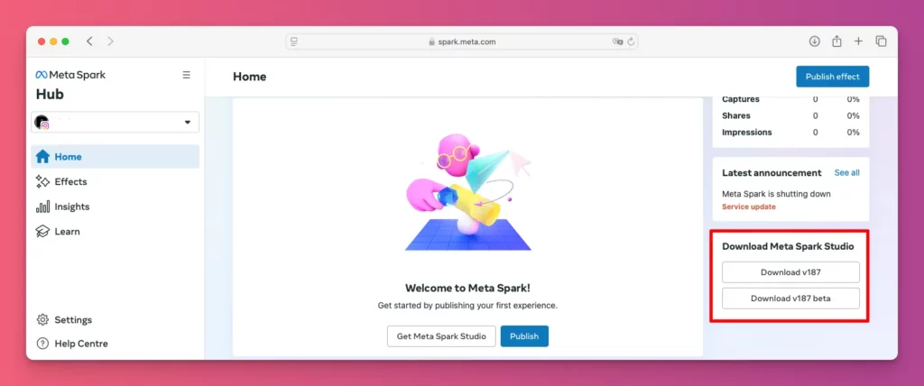 Cara buat filter IG dimulai dengan mendownload Spark AR Studio dari Meta