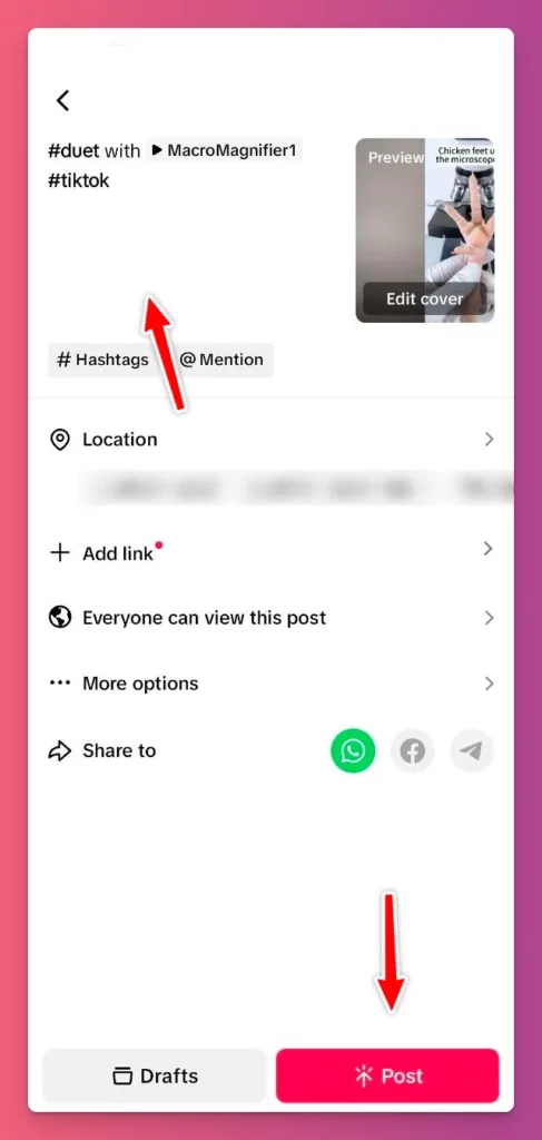 Don't forget to set the privacy setting for your Duet content on TikTok