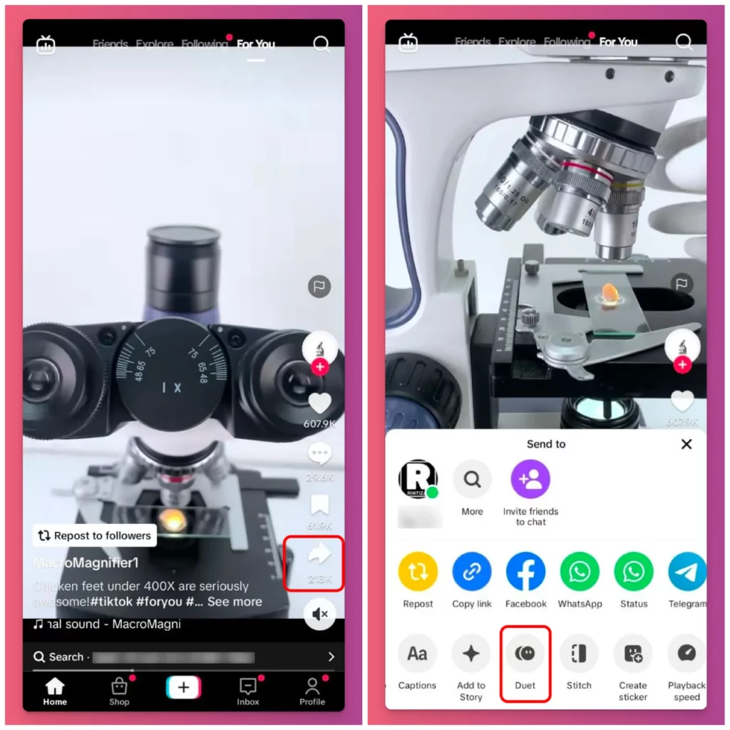 How to Duet on TikTok? Choose a video you want to use