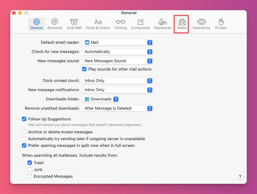 How do you whitelist an email in Apple Mail? Go to your Preferences