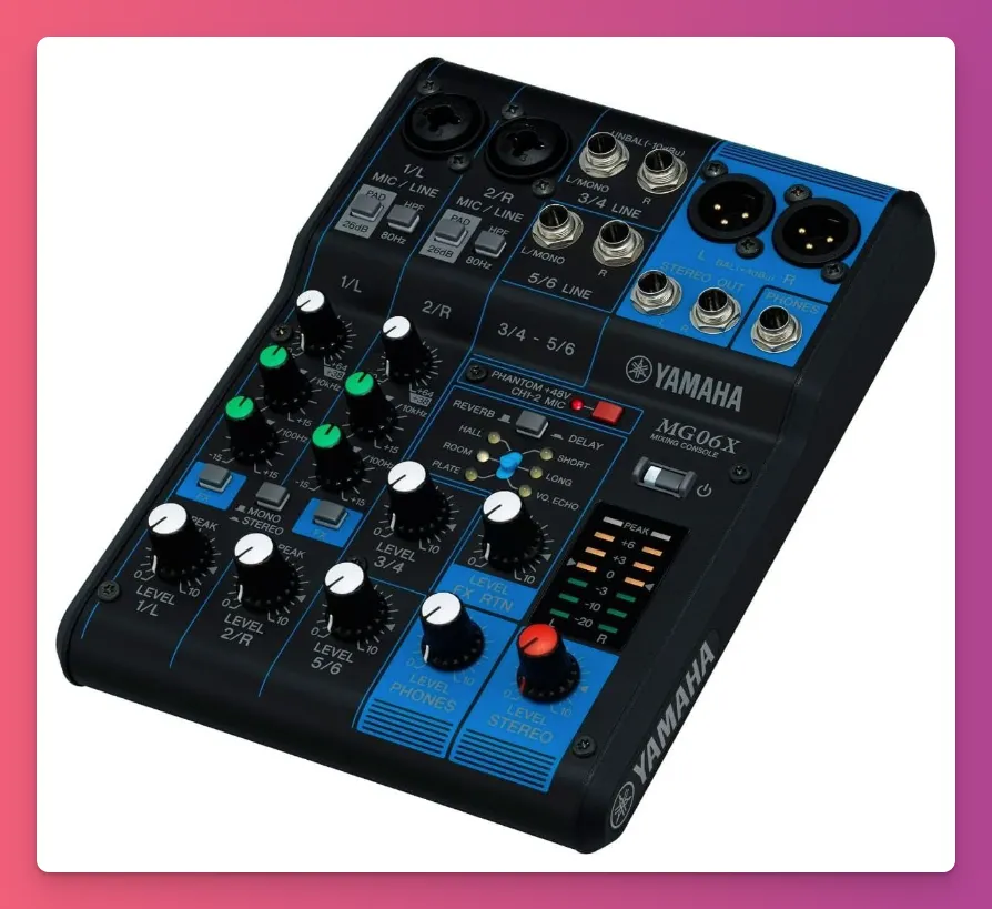 Especially if you use XLR mic, you need audio mixer to pick the right sound for your podcast