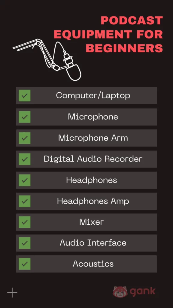 List of podcast equipment for your podcast setup in 2025