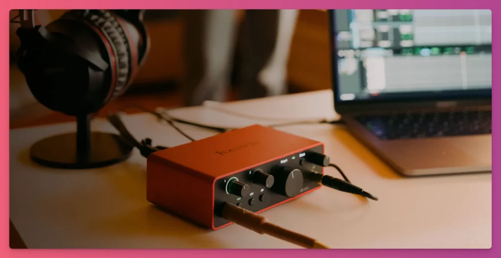 Some podcast equipment often include audio interface like Scarlett Solo in their list