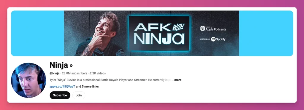 Your banner for YouTube can be the media to promote your other platforms