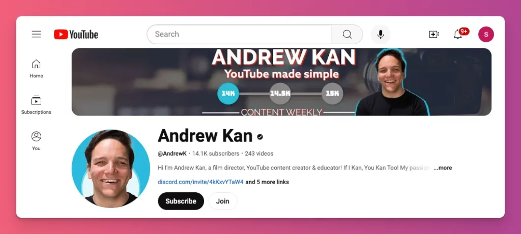 how many subscribers do you need to be verified? At least 100K but even with 14K like Andres Kan you can get verified