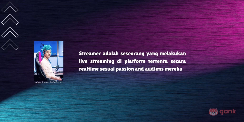 Streamer adalah content creator yang melakukan streaming