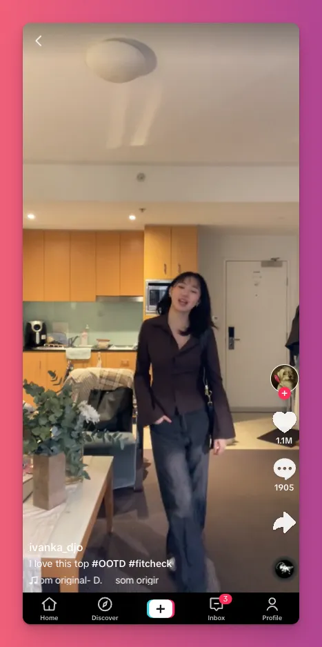 konten TikTok yang paling banyak diminati adalah OOTD dan seputar fashion