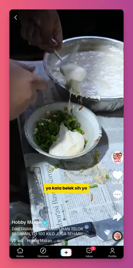 konten street food bisa jadi ide konten TikTok tanpa wajah