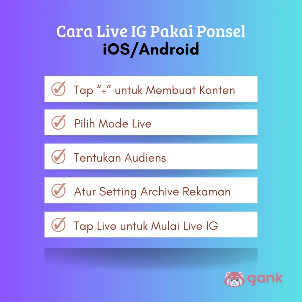 Panduan Langkah Cara Live di IG