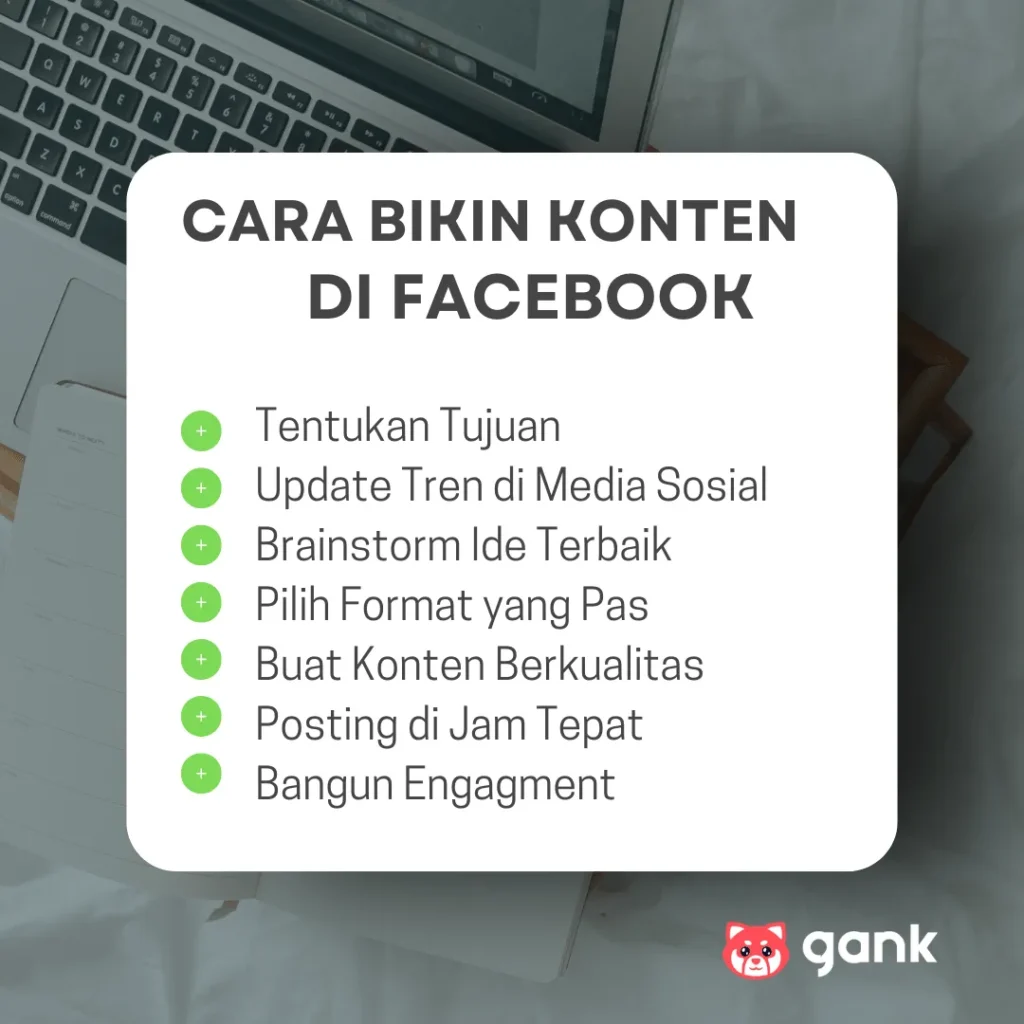 Ilustrasi cara bikin konten di Facebook