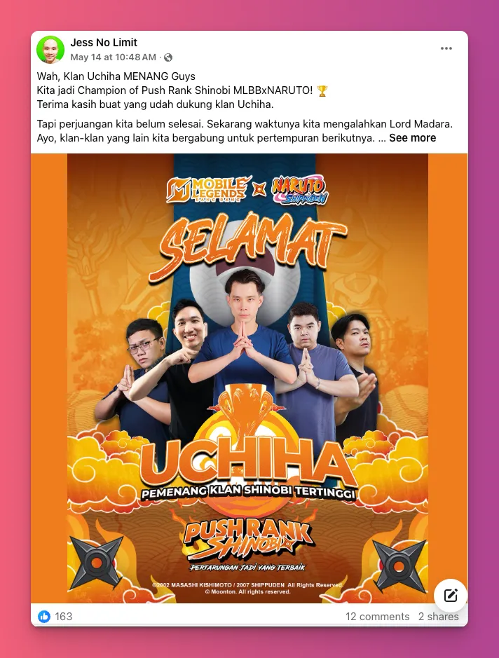 Kenali audiens dulu untuk bisa menentukan cara bikin konten di Facebook yang paling tepat seperti dilakukan Jess No Limit