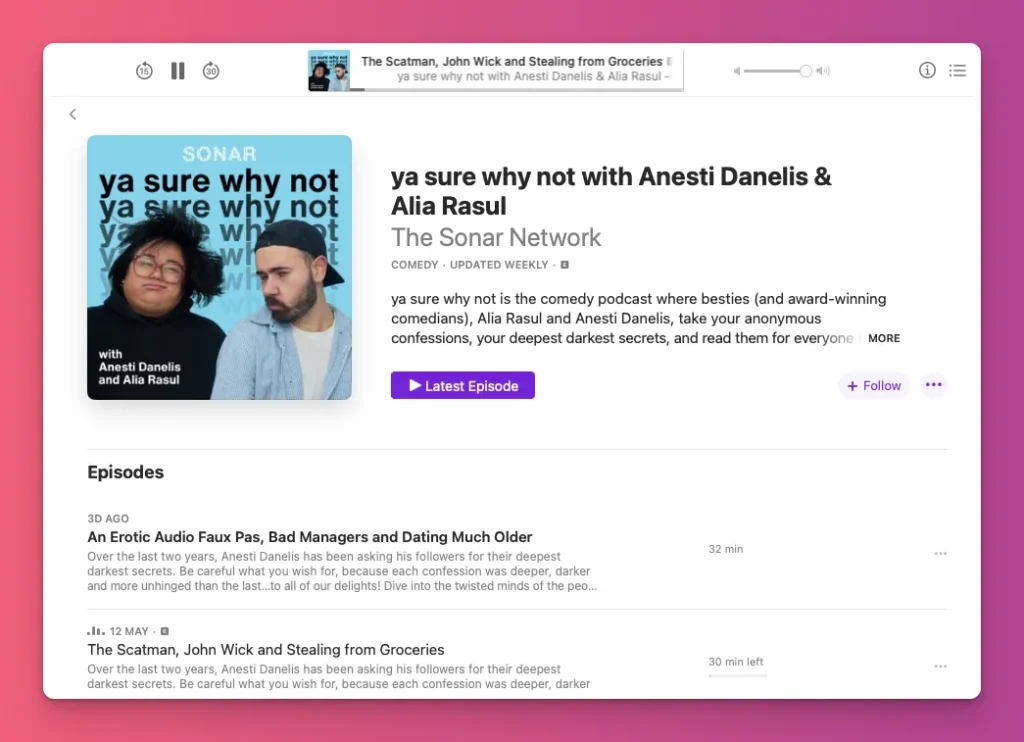 You can come up with funny podcast names like Ya Sure Why Not