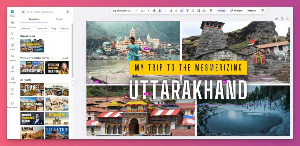 Cara membuat konten YouTube juga termasuk membuat thumbnail di Canva