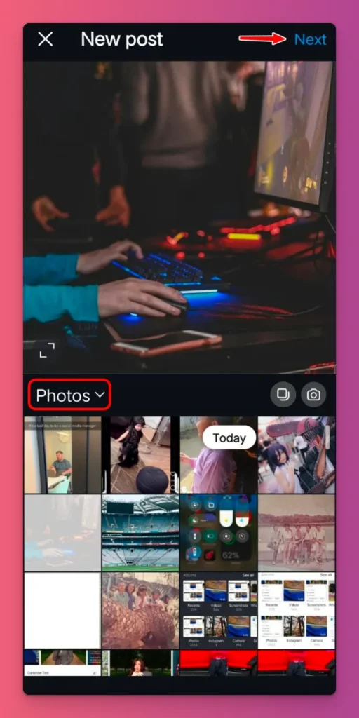 How to add music to Instagram post? Add your photo first
