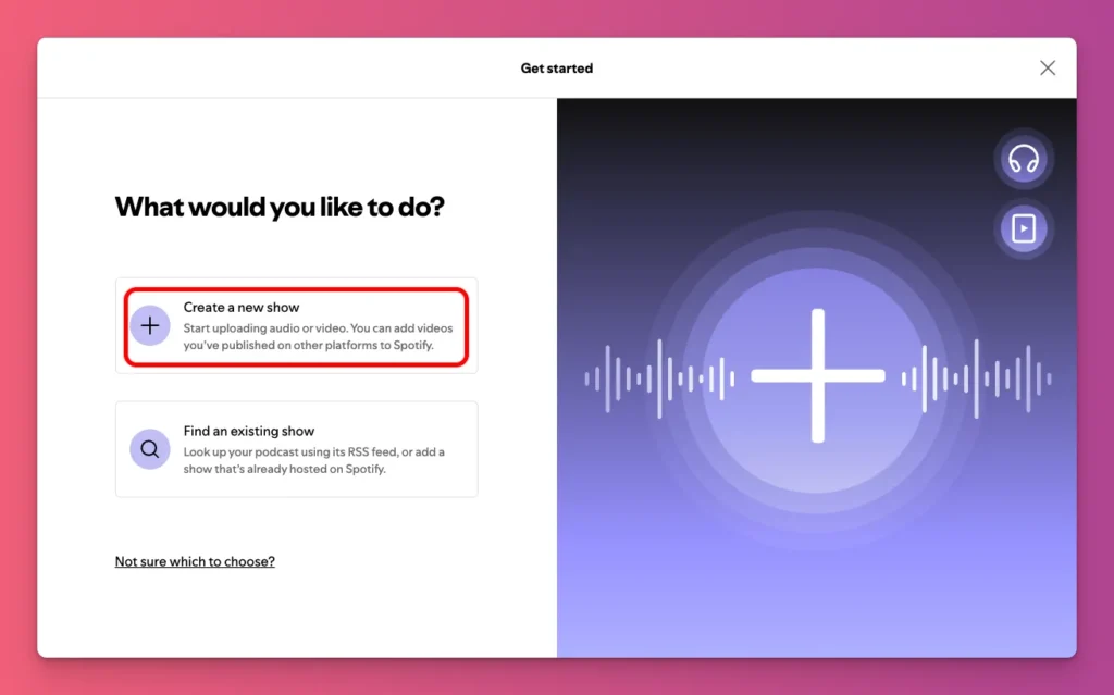 The steps on how to upload podcast to Spotify will include creating a new show