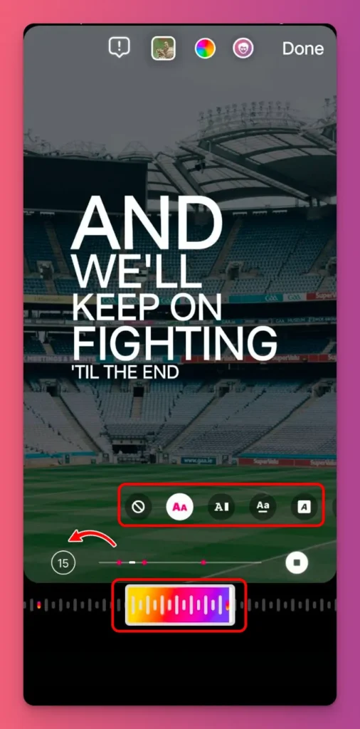 Tweaking visual is one of the steps on how to put music on instagram story