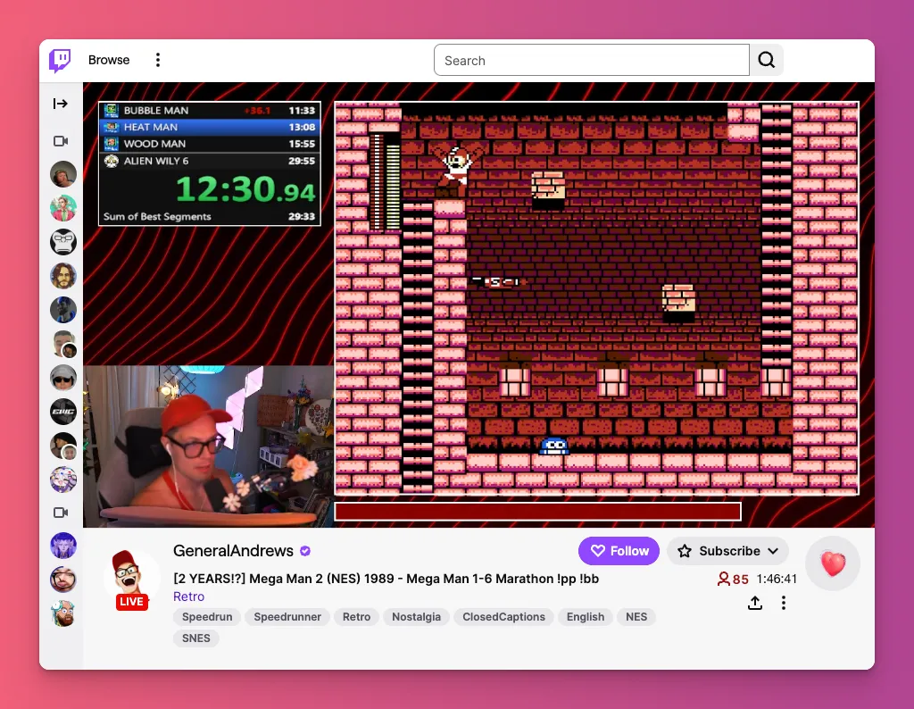 One of the types of subathon is a Speedrunnner subathon