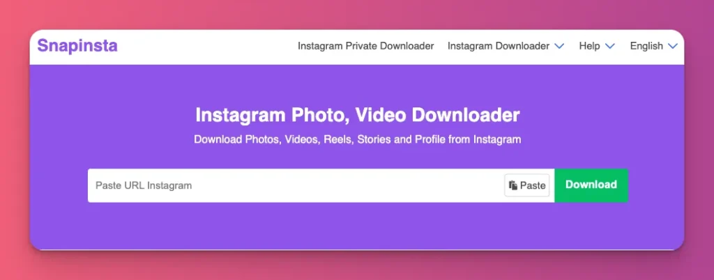 Snap Insta is one of the best web based Insta story download apps s