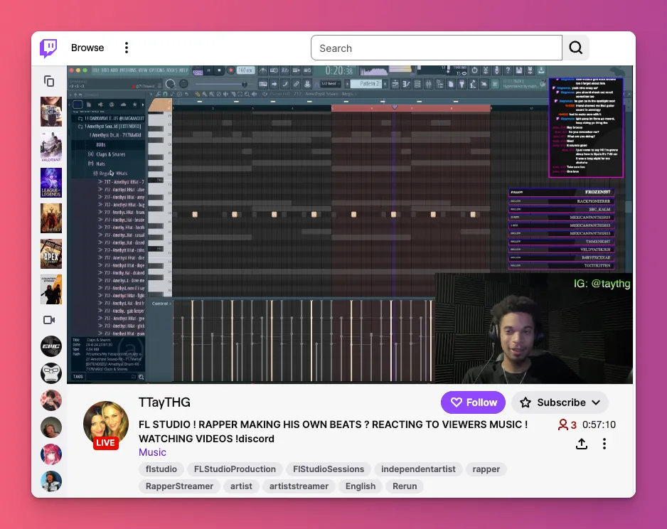 You can play music on Twitch if you make it your own even when you're live